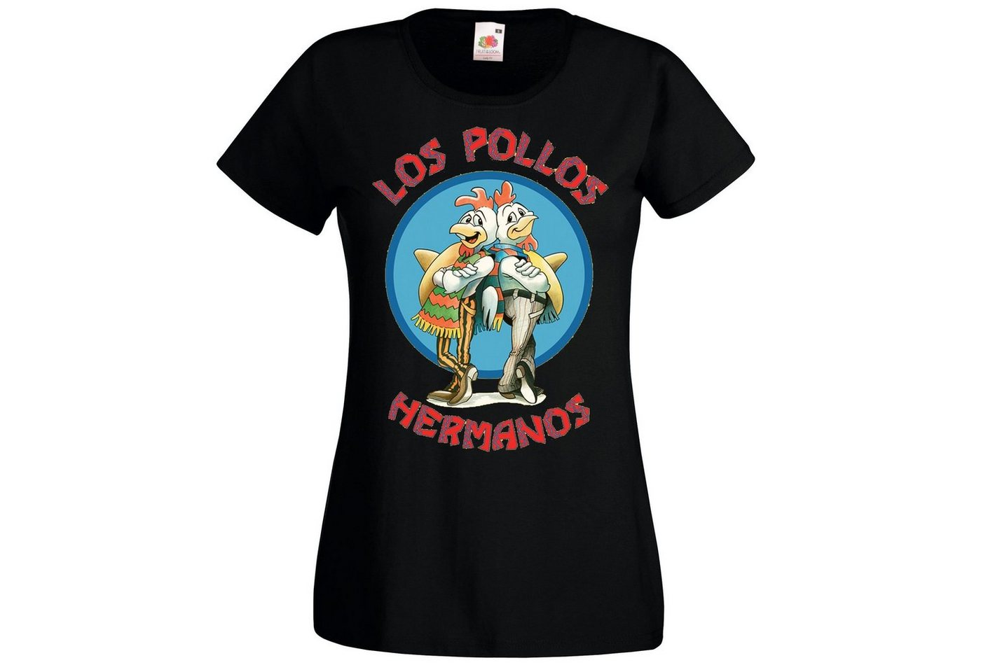 Youth Designz T-Shirt Los Pollos Hermanos Damen Shirt mit trendigem Frontprint von Youth Designz