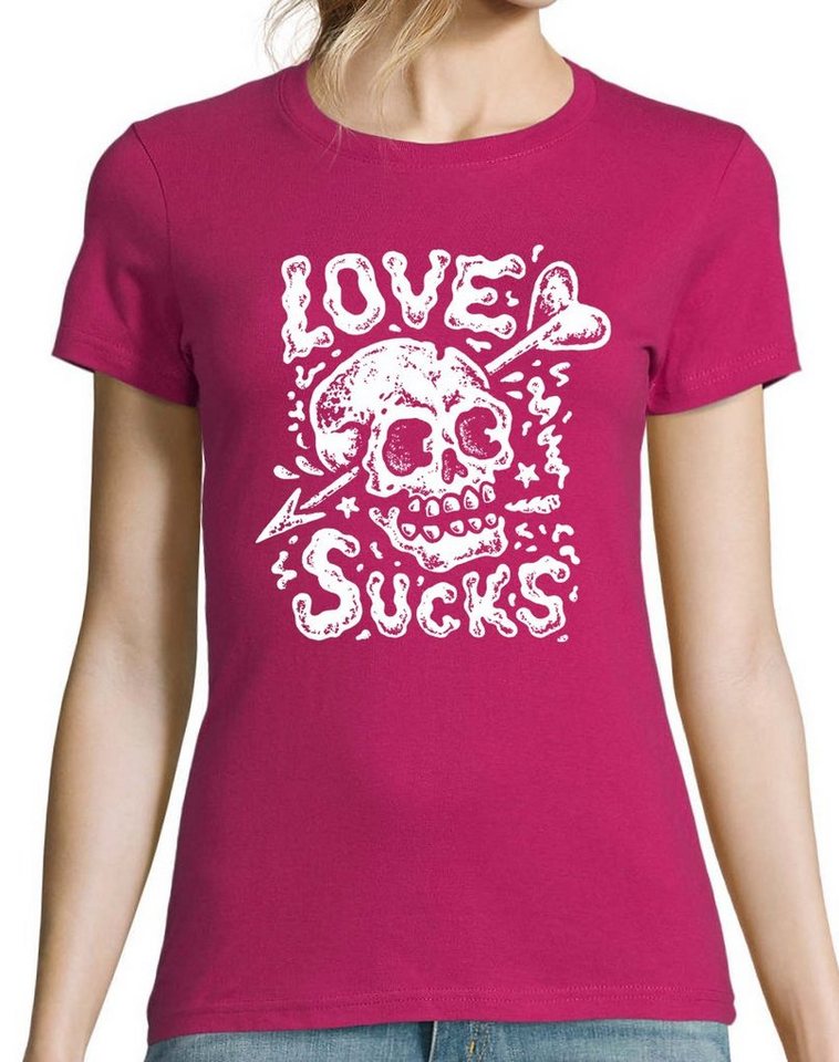 Youth Designz T-Shirt Love Sucks" Damen Shirt mit trendigem Frontprint" von Youth Designz