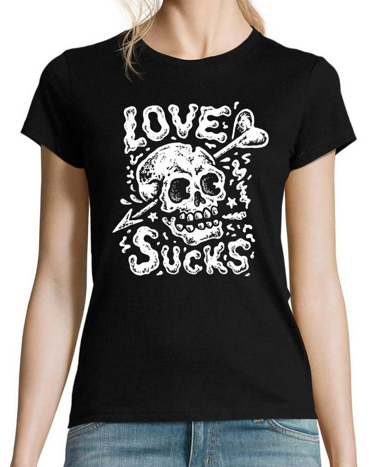 Youth Designz T-Shirt Love Sucks" Damen Shirt mit trendigem Frontprint" von Youth Designz