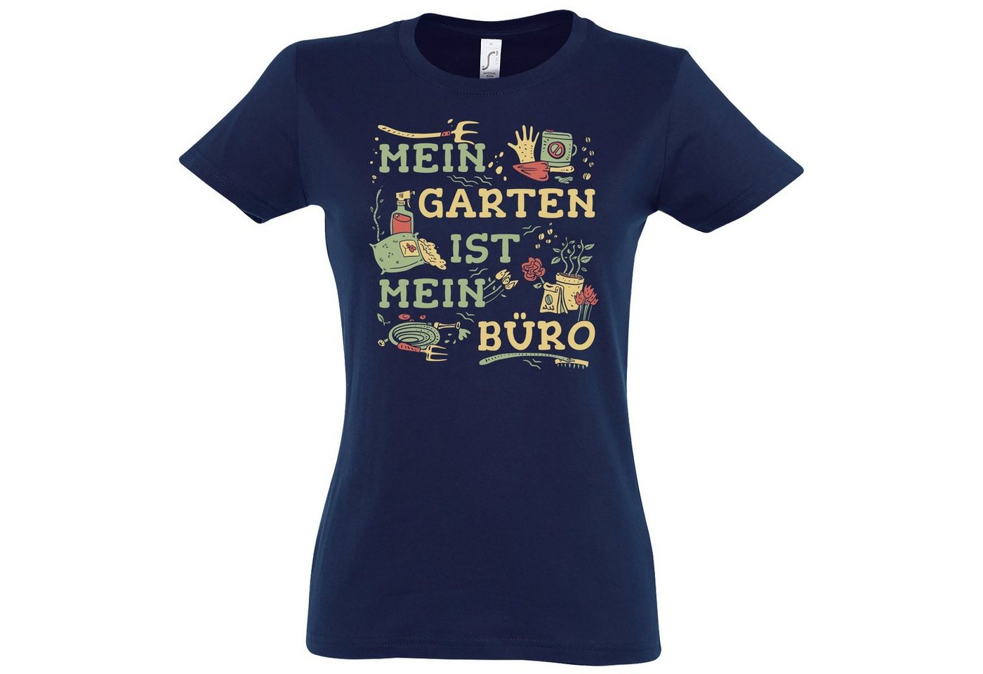 Youth Designz T-Shirt MEIN GARTEN IST MEIN BÜRO Damen Shirt im Fun-Look von Youth Designz