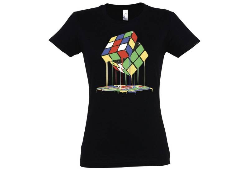 Youth Designz T-Shirt Magic Cube Melting Damen Shirt Mit modischem Print von Youth Designz