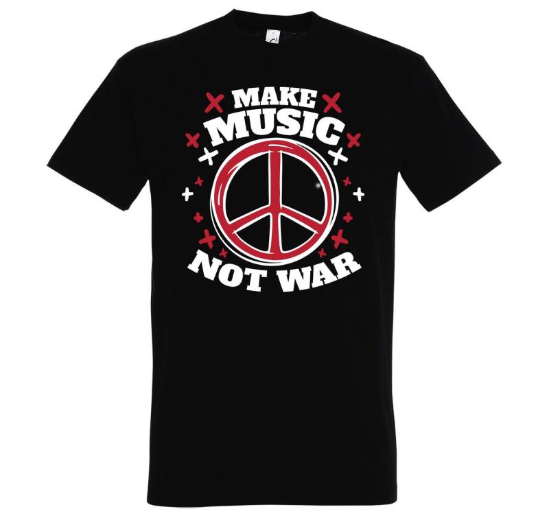 Youth Designz T-Shirt "Make Music Not War" Herren Shirt mit trendigem Frontprint von Youth Designz