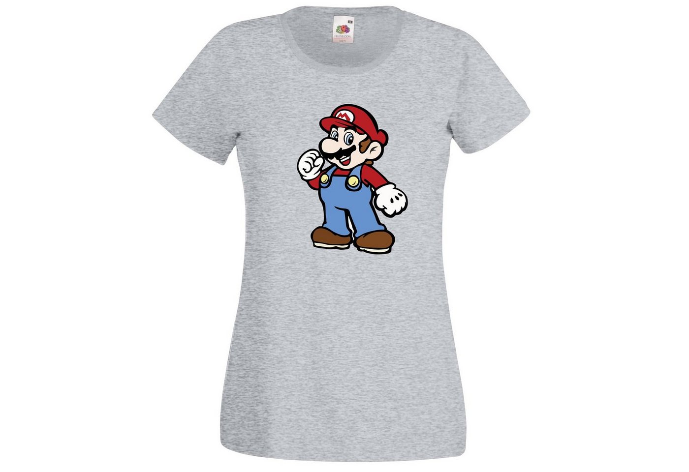 Youth Designz T-Shirt Mario Damen T-Shirt mit Retro Gaming Print Youth Designz T-Shirt Mario Damen T-Shirt mit Retro Gaming Print von Youth Designz