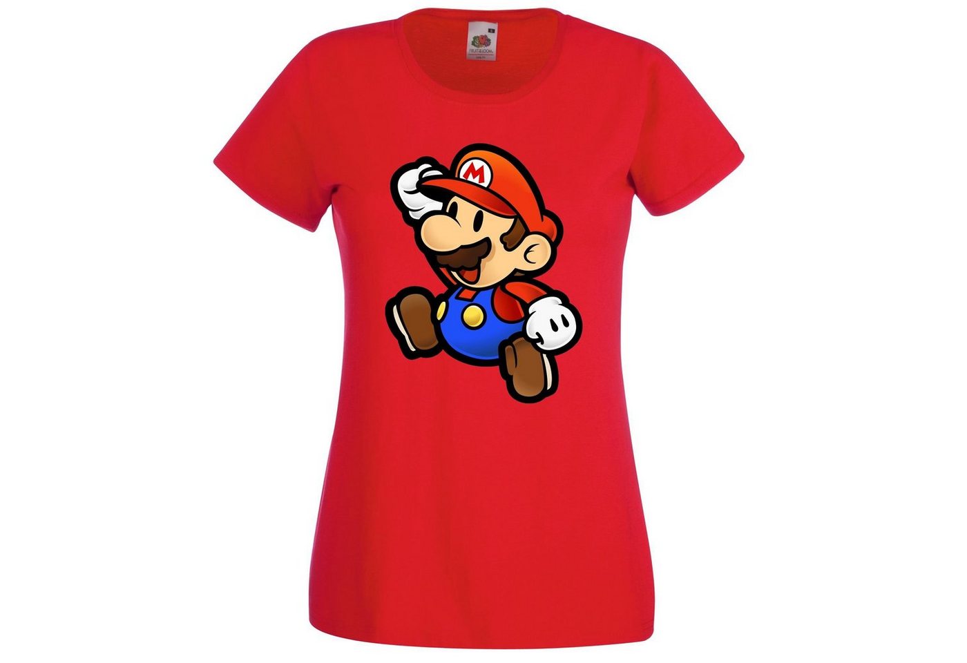 Youth Designz T-Shirt Mario Damen T-Shirt mit Retro Gaming Print Youth Designz T-Shirt Mario Damen T-Shirt mit Retro Gaming Print von Youth Designz