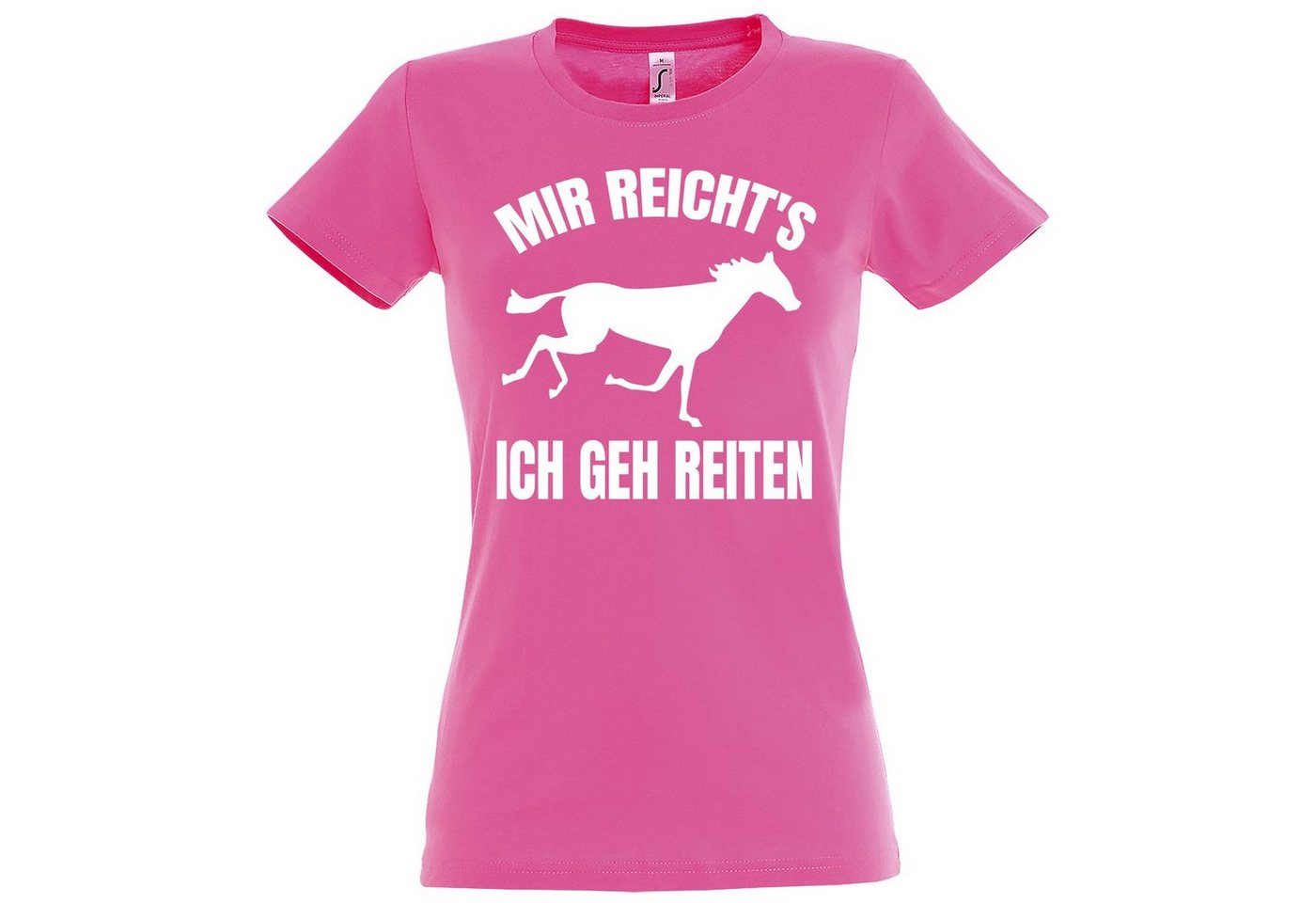 Youth Designz T-Shirt Mir reichts Ich geh reiten Damen T-Shirt mit modischem Print von Youth Designz