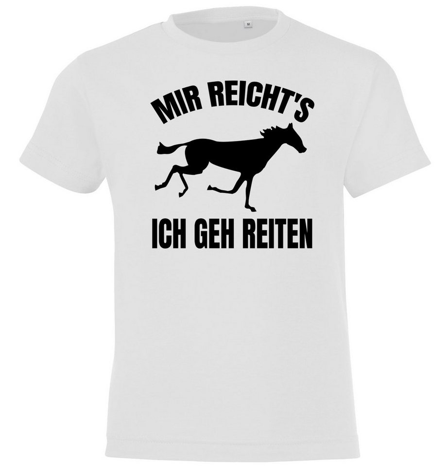 Youth Designz T-Shirt Mir reichts Ich geh reiten Shirt für Jungen und Mädchen mit lustigem Frontprint von Youth Designz