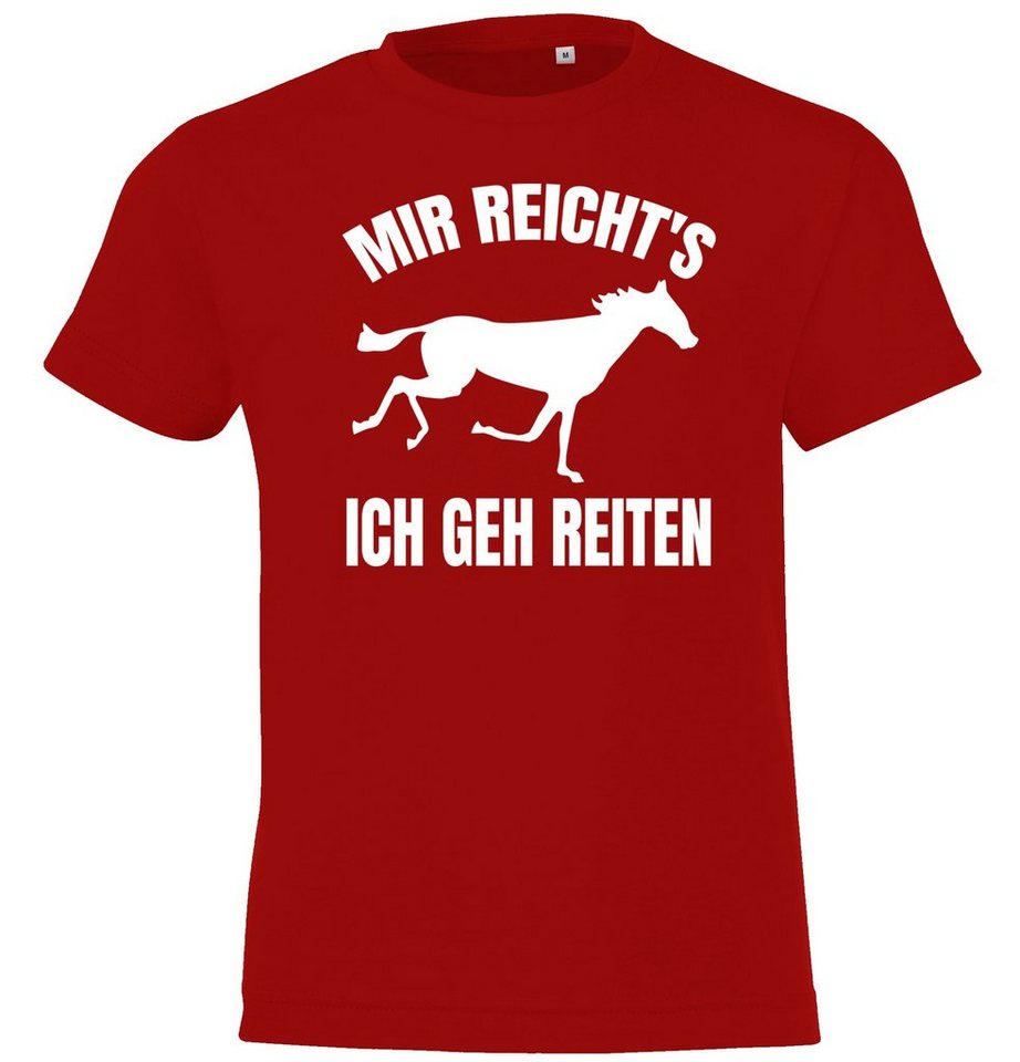 Youth Designz T-Shirt Mir reichts Ich geh reiten Shirt für Jungen und Mädchen mit lustigem Frontprint von Youth Designz