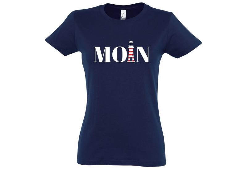 Youth Designz T-Shirt Moin Leuchtturm Damen Shirt mit Trendigem Frontdruck von Youth Designz
