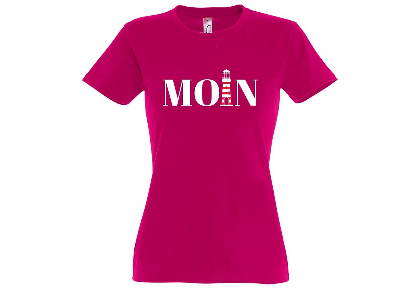 Youth Designz T-Shirt Moin Leuchtturm Damen Shirt mit Trendigem Frontdruck Youth Designz T-Shirt Moin Leuchtturm Damen Shirt mit Trendigem Frontdruck von Youth Designz