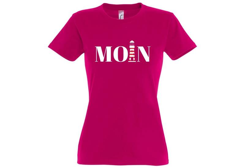 Youth Designz T-Shirt Moin Leuchtturm Damen Shirt mit Trendigem Frontdruck Youth Designz T-Shirt Moin Leuchtturm Damen Shirt mit Trendigem Frontdruck von Youth Designz