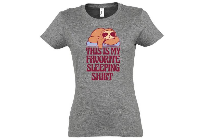 Youth Designz T-Shirt My Favorite Sleeping Damen Shirt mit süßem Frontprint von Youth Designz
