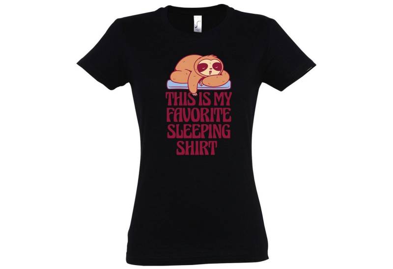 Youth Designz T-Shirt My Favorite Sleeping Damen Shirt mit süßem Frontprint von Youth Designz