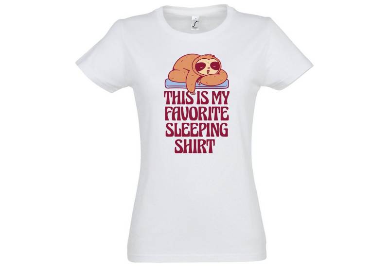 Youth Designz T-Shirt My Favorite Sleeping Damen Shirt mit süßem Frontprint von Youth Designz