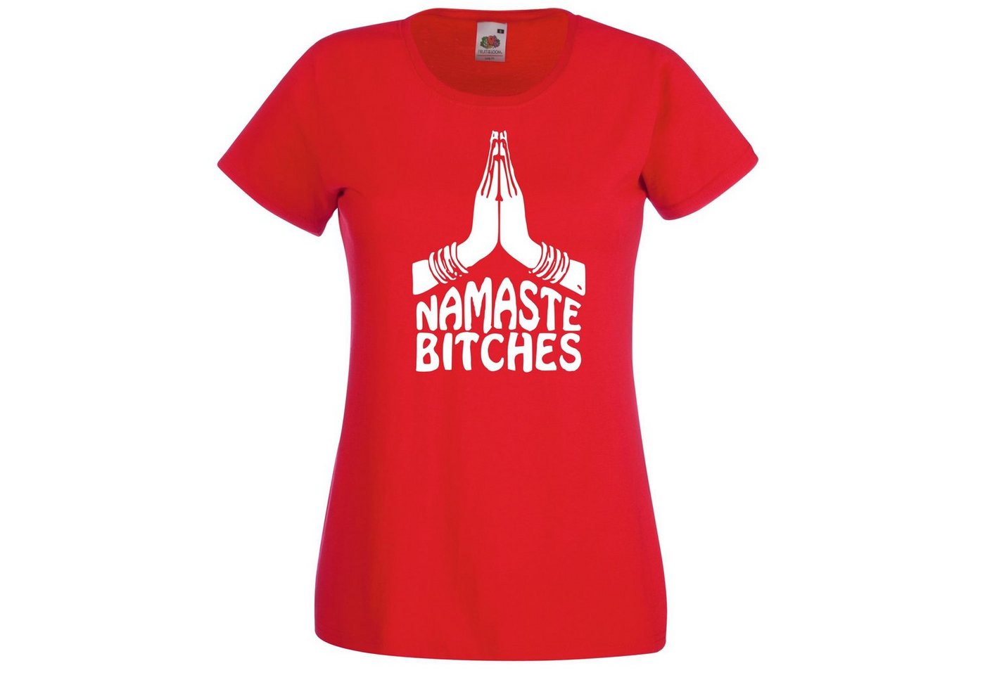 Youth Designz T-Shirt Namaste Hand Damen Shirt mit spirituellem Print Youth Designz T-Shirt Namaste Hand Damen Shirt mit spirituellem Print von Youth Designz