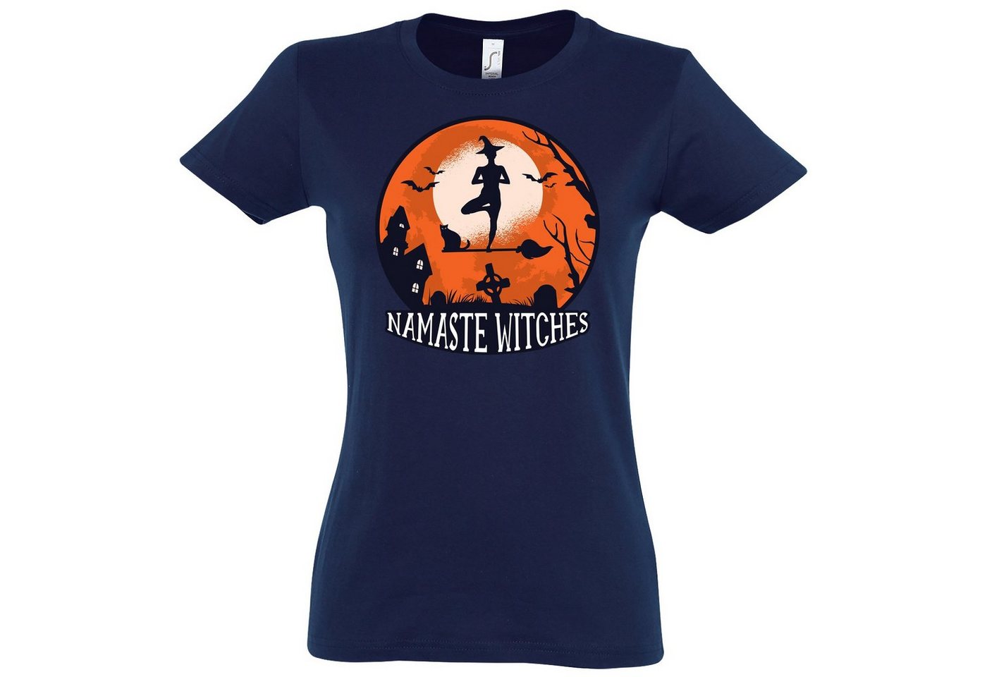 Youth Designz T-Shirt Namaste Witches Damen Shirt mit lutsigem Frontprint von Youth Designz