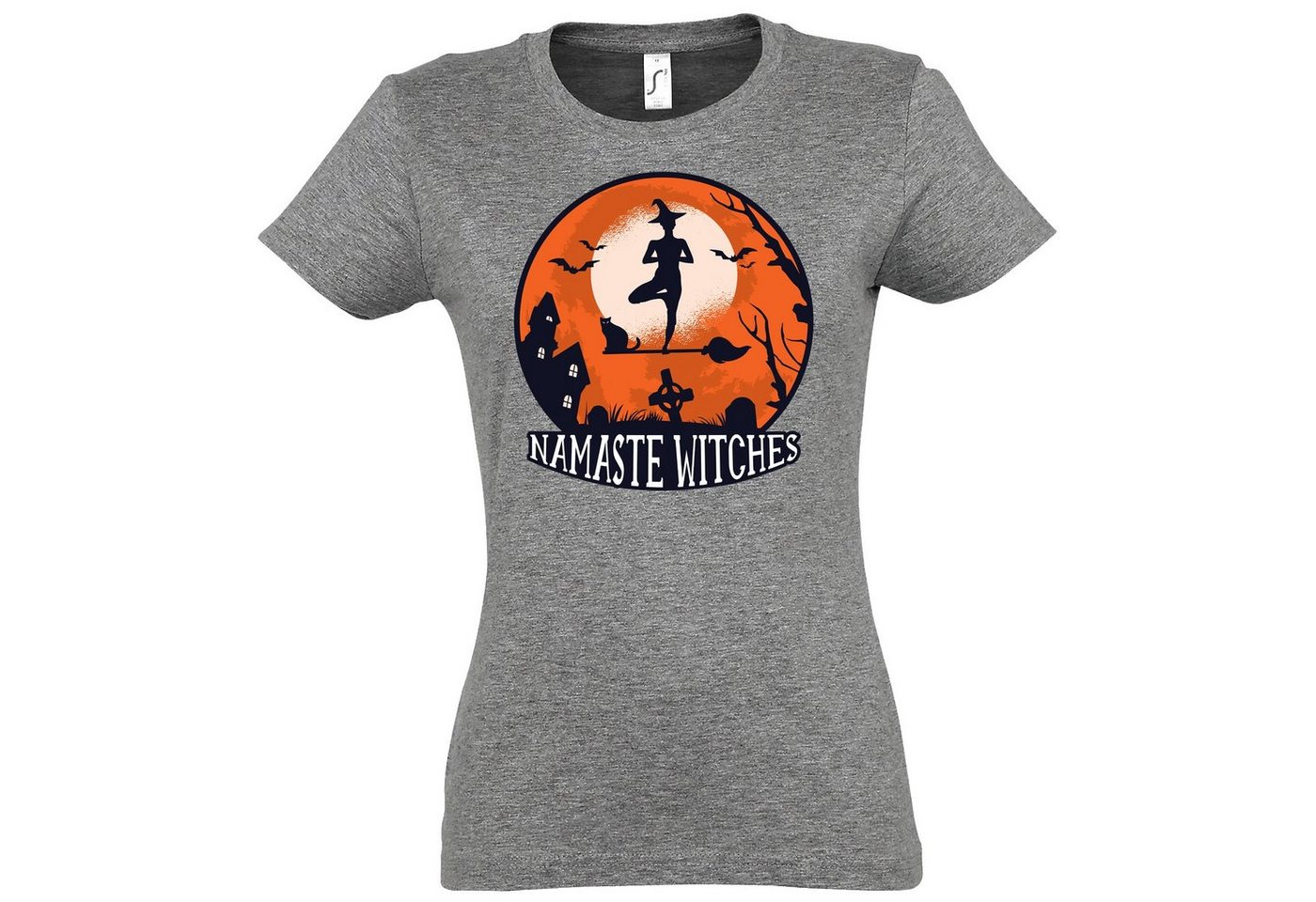 Youth Designz T-Shirt Namaste Witches Damen Shirt mit lutsigem Frontprint von Youth Designz