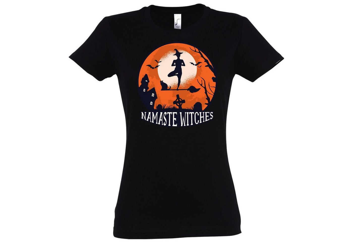 Youth Designz T-Shirt Namaste Witches Damen Shirt mit lutsigem Frontprint von Youth Designz