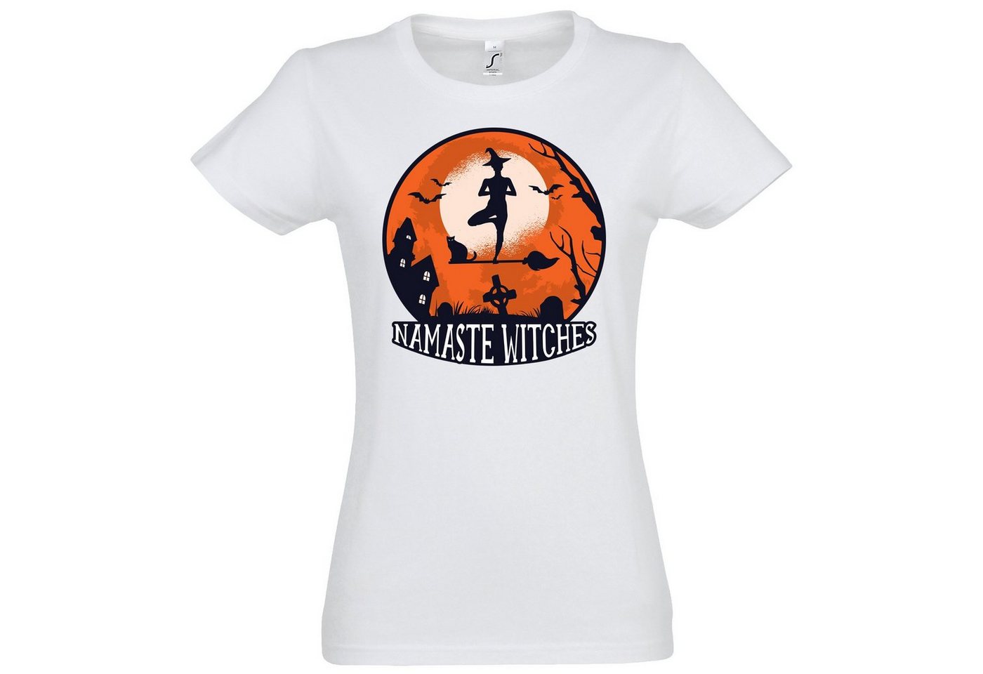 Youth Designz T-Shirt Namaste Witches Damen Shirt mit lutsigem Frontprint von Youth Designz