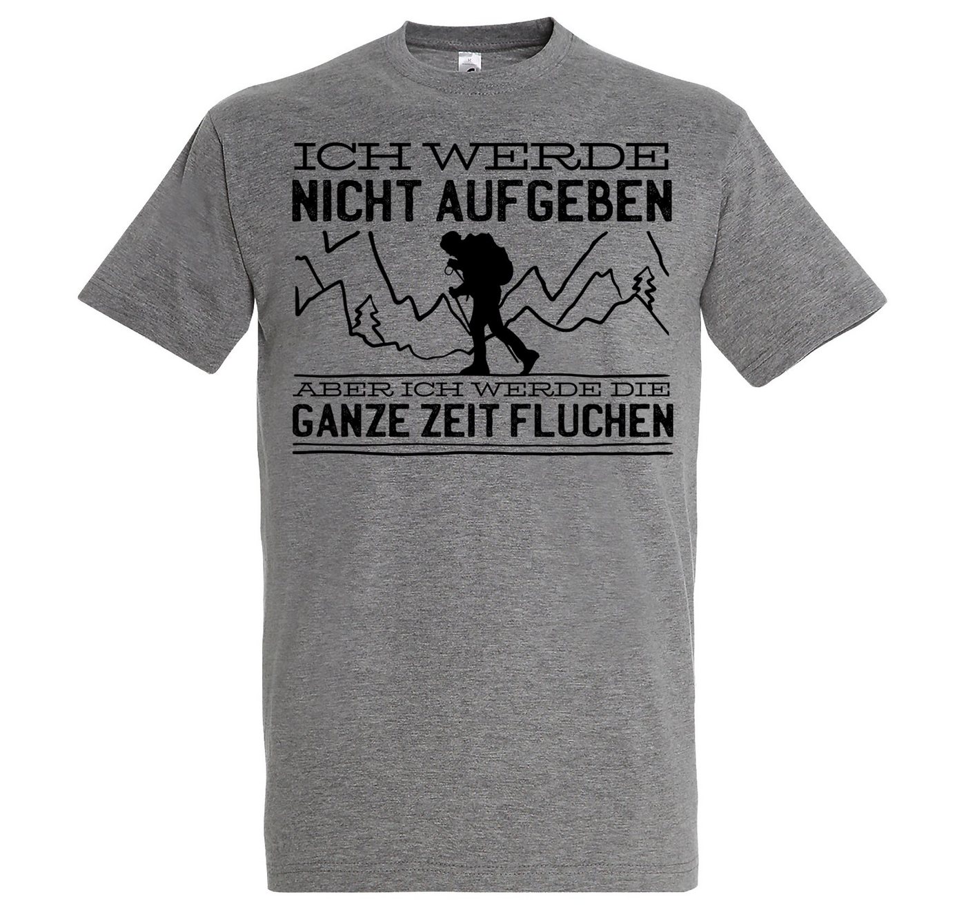 Youth Designz T-Shirt Nicht Aufgeben Wandern Herren T-Shirt mit Trendigem Frontdruck von Youth Designz