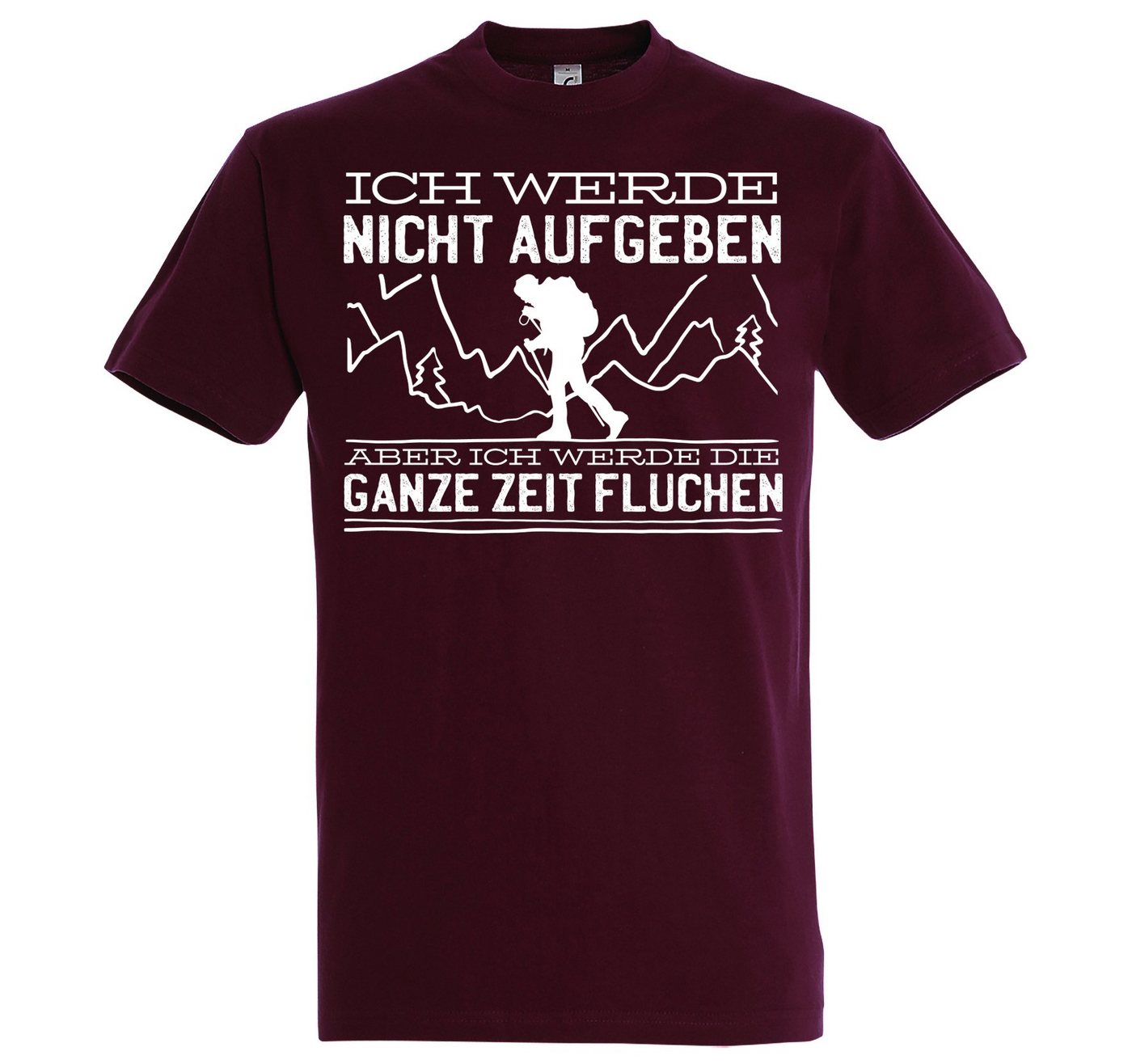 Youth Designz T-Shirt Nicht Aufgeben Wandern Herren T-Shirt mit Trendigem Frontdruck von Youth Designz