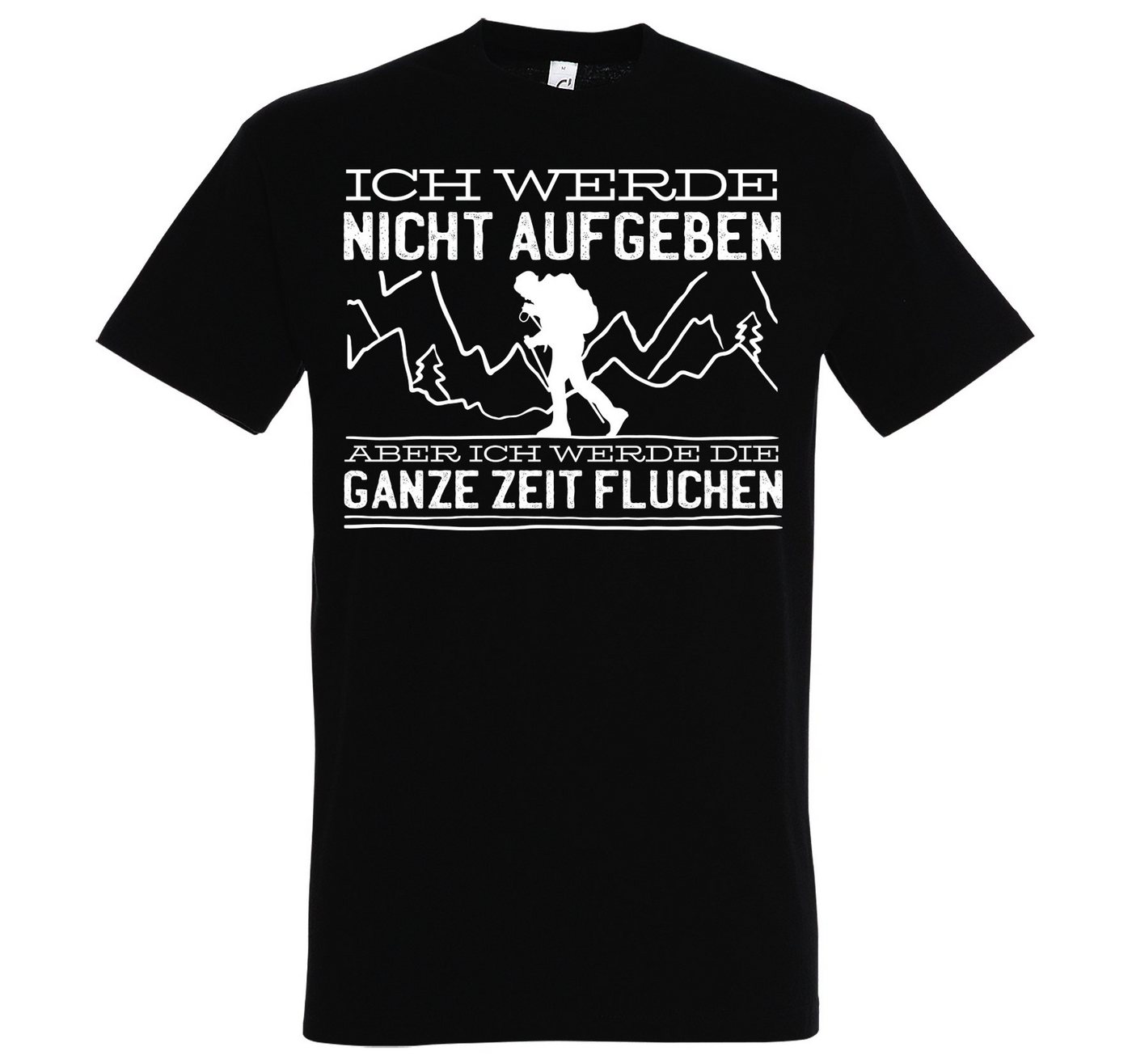 Youth Designz T-Shirt Nicht Aufgeben Wandern Herren T-Shirt mit Trendigem Frontdruck von Youth Designz