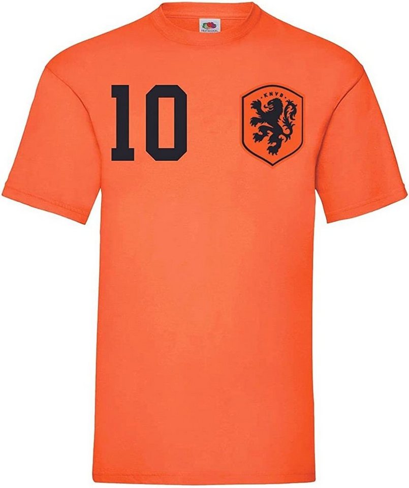 Youth Designz T-Shirt Niederlande Holland Herren T-Shirt im Fußball Trikot Look mit trendigem Motiv von Youth Designz