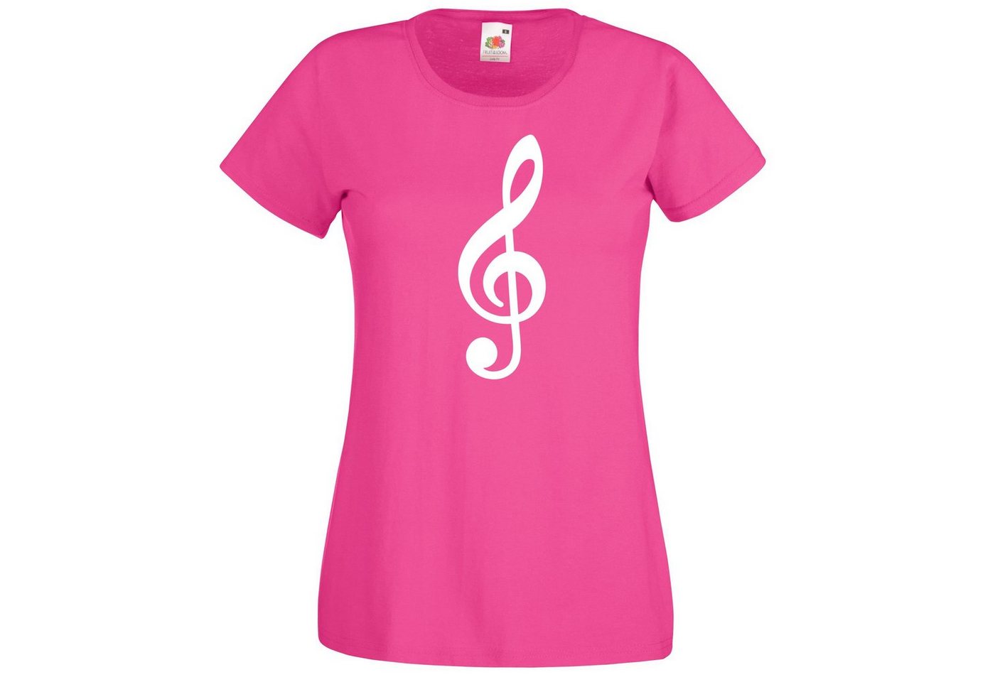 Youth Designz T-Shirt Notenschlüssel Damen T-Shirt mit Trendigem Frontprint Youth Designz T-Shirt Notenschlüssel Damen T-Shirt mit Trendigem Frontprint von Youth Designz