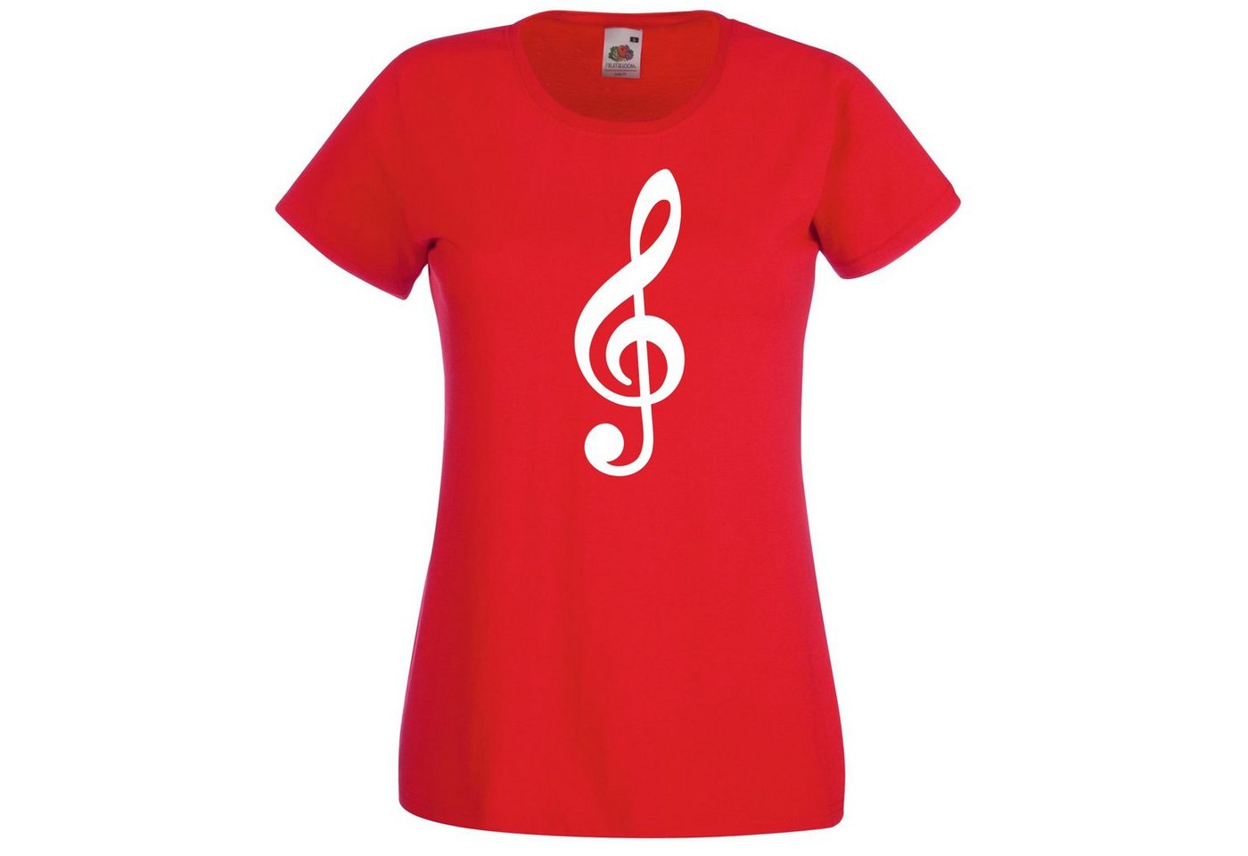 Youth Designz T-Shirt Notenschlüssel Damen T-Shirt mit Trendigem Frontprint Youth Designz T-Shirt Notenschlüssel Damen T-Shirt mit Trendigem Frontprint von Youth Designz