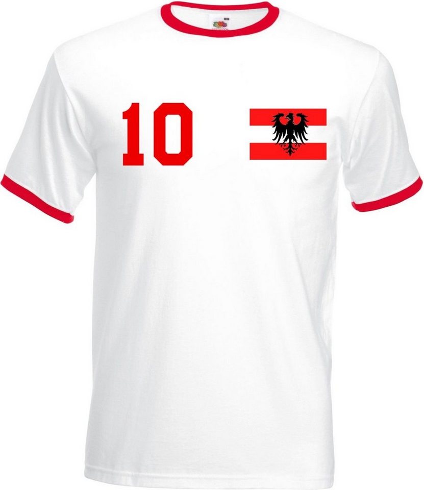 Youth Designz T-Shirt Österreich Herren T-Shirt im Fußball Trikot Look mit trendigem Motiv von Youth Designz