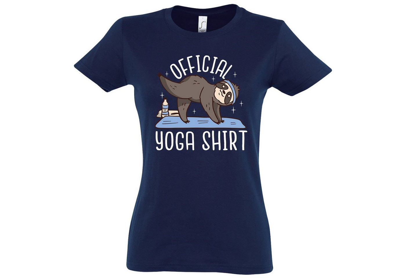 Youth Designz T-Shirt Official Yoga Damen Shirt mit lustigem Faultier Frontprint von Youth Designz