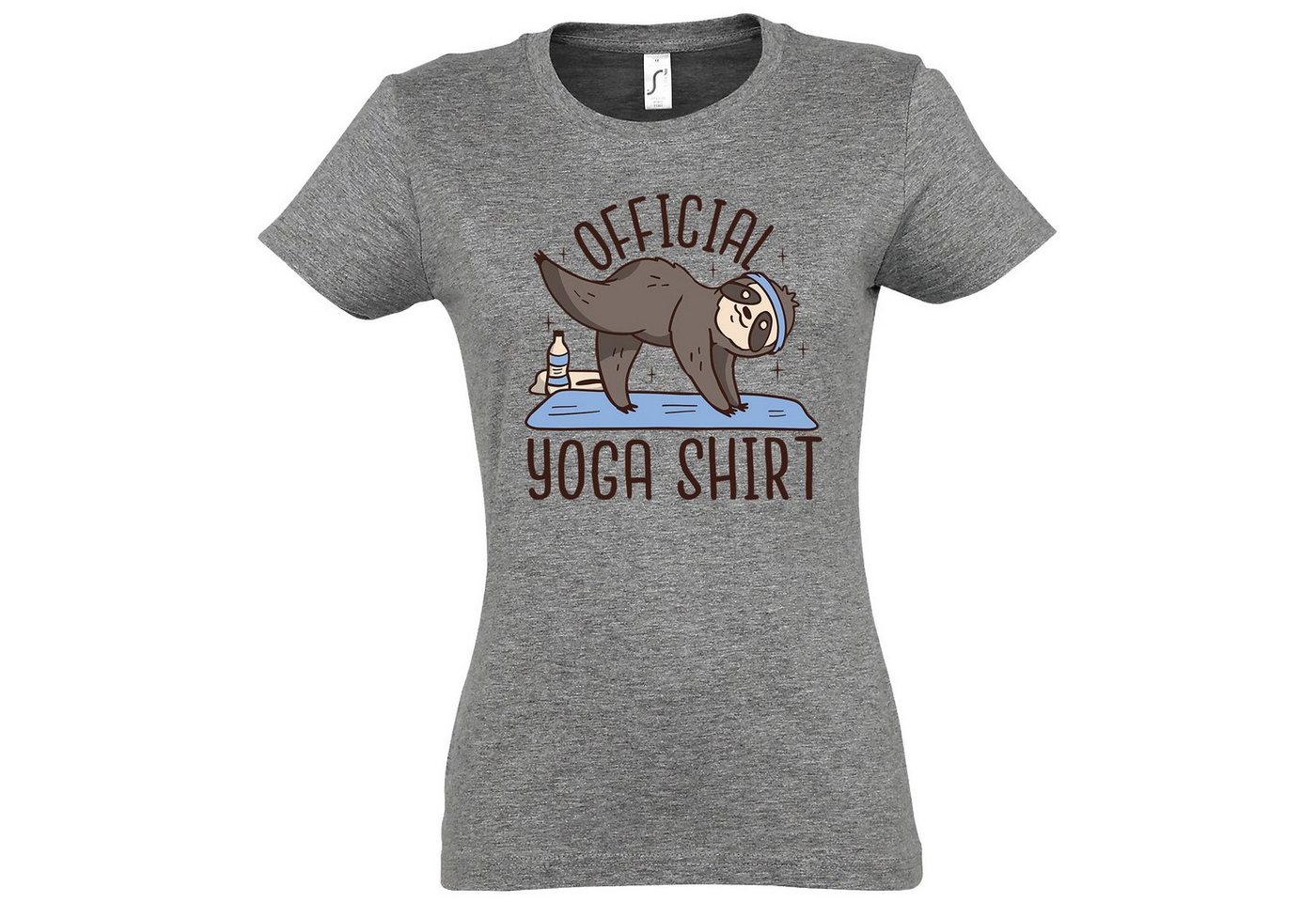 Youth Designz T-Shirt Official Yoga Damen Shirt mit lustigem Faultier Frontprint von Youth Designz