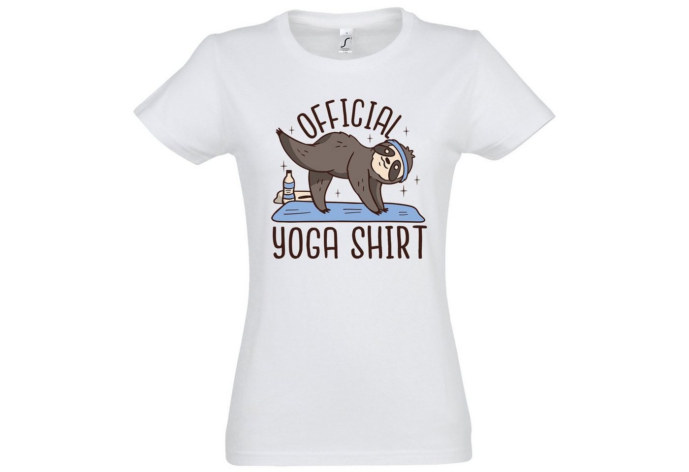 Youth Designz T-Shirt Official Yoga Damen Shirt mit lustigem Faultier Frontprint von Youth Designz