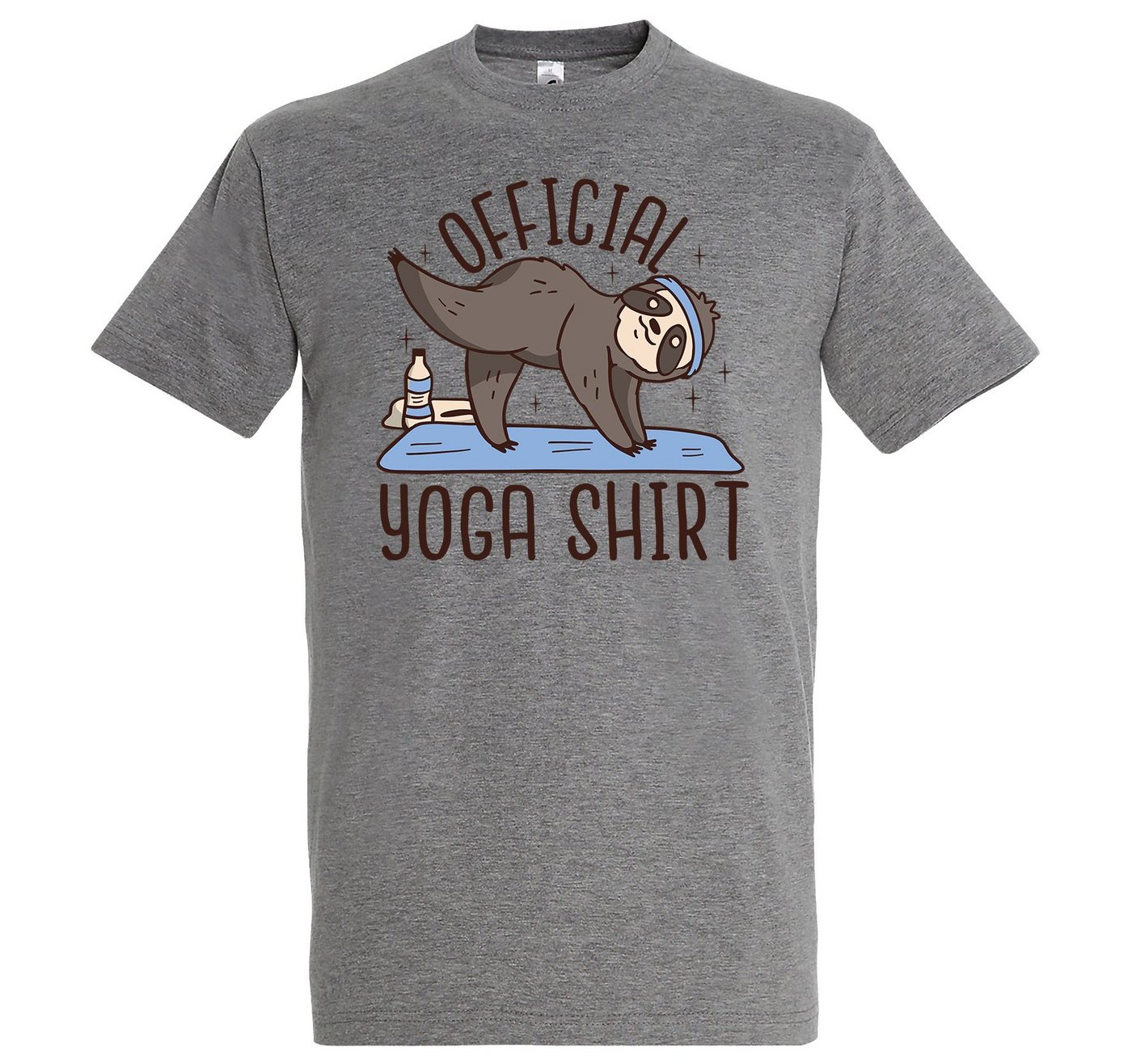 Youth Designz T-Shirt Official Yoga Herren Shirt mit lustigem Faultier Frontprint von Youth Designz