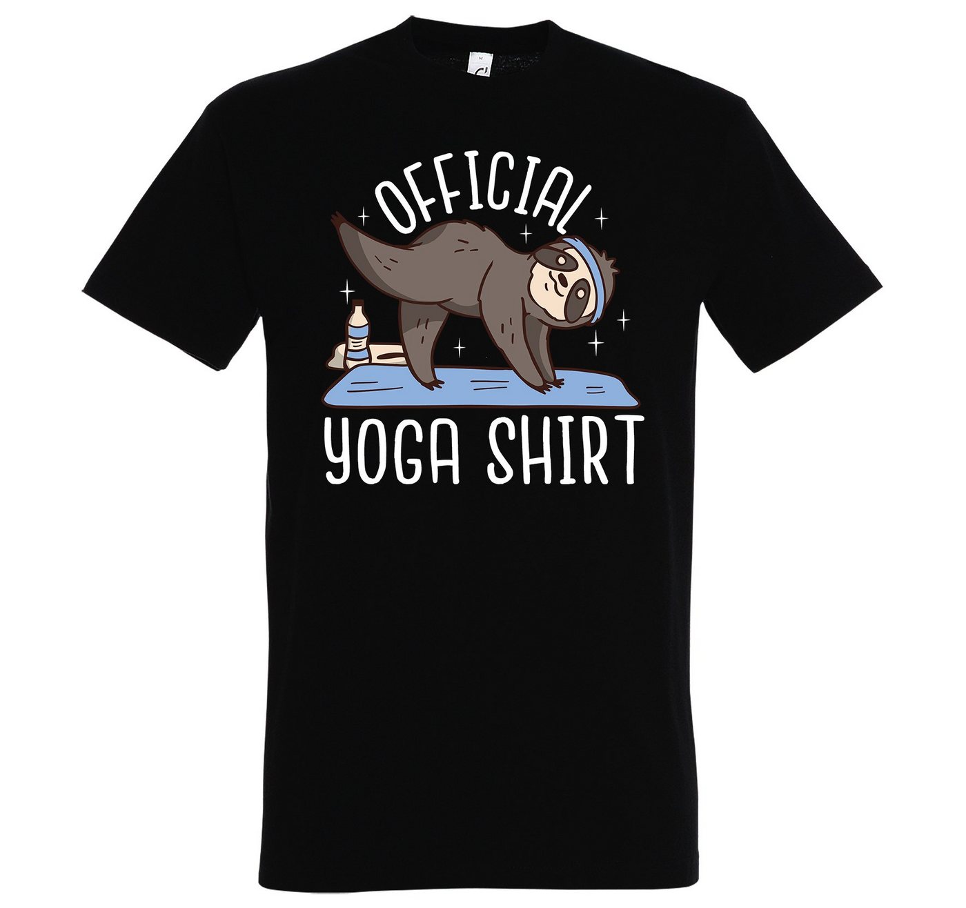 Youth Designz T-Shirt Official Yoga Herren Shirt mit lustigem Faultier Frontprint von Youth Designz