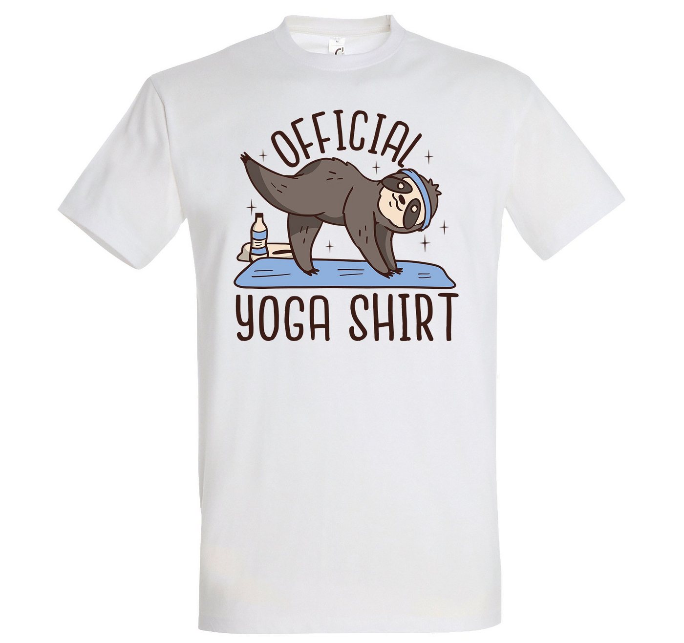 Youth Designz T-Shirt Official Yoga Herren Shirt mit lustigem Faultier Frontprint von Youth Designz