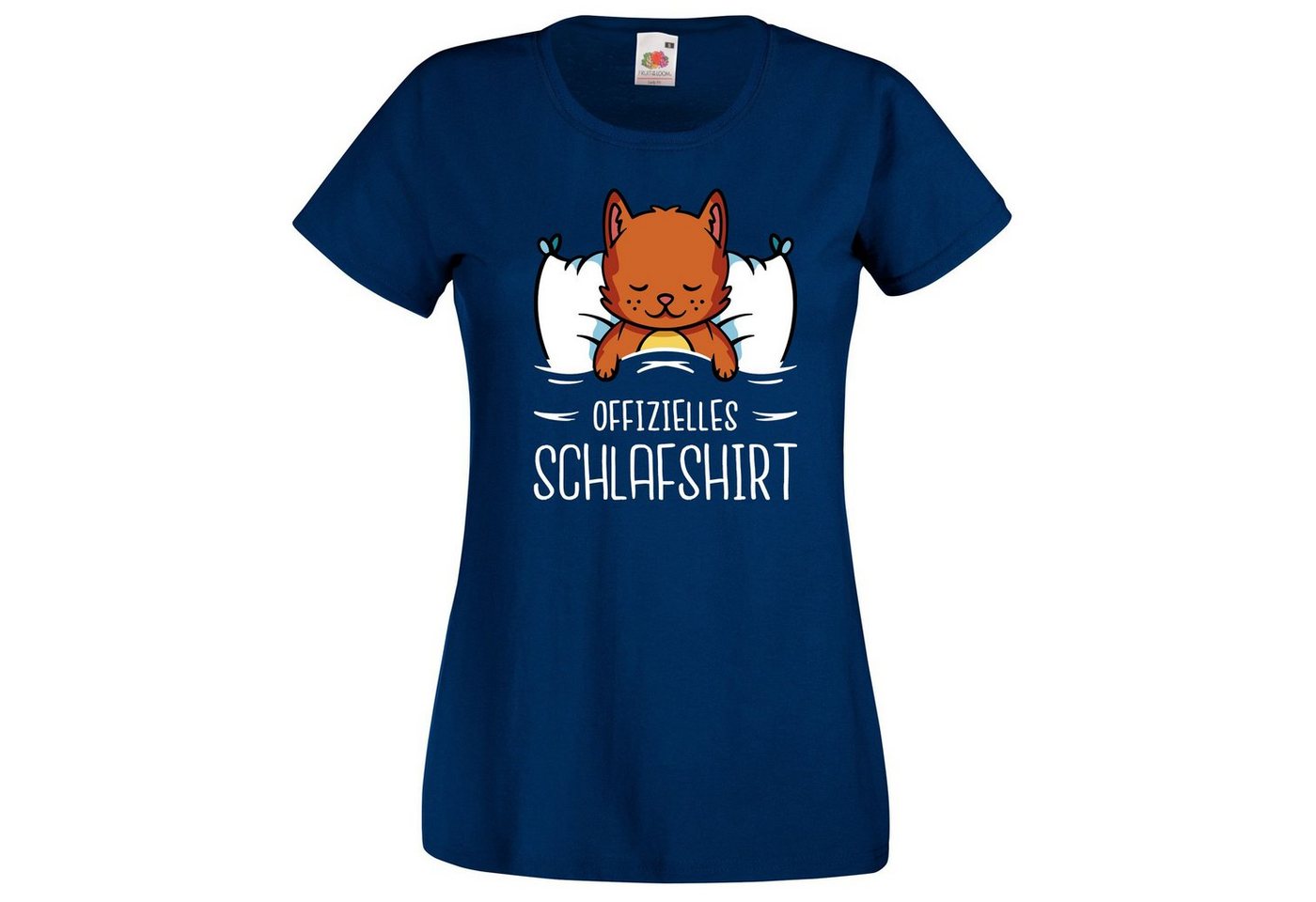 Youth Designz T-Shirt Offizielles Schlafshirt Katze Damen Shirt mit modischem Print von Youth Designz