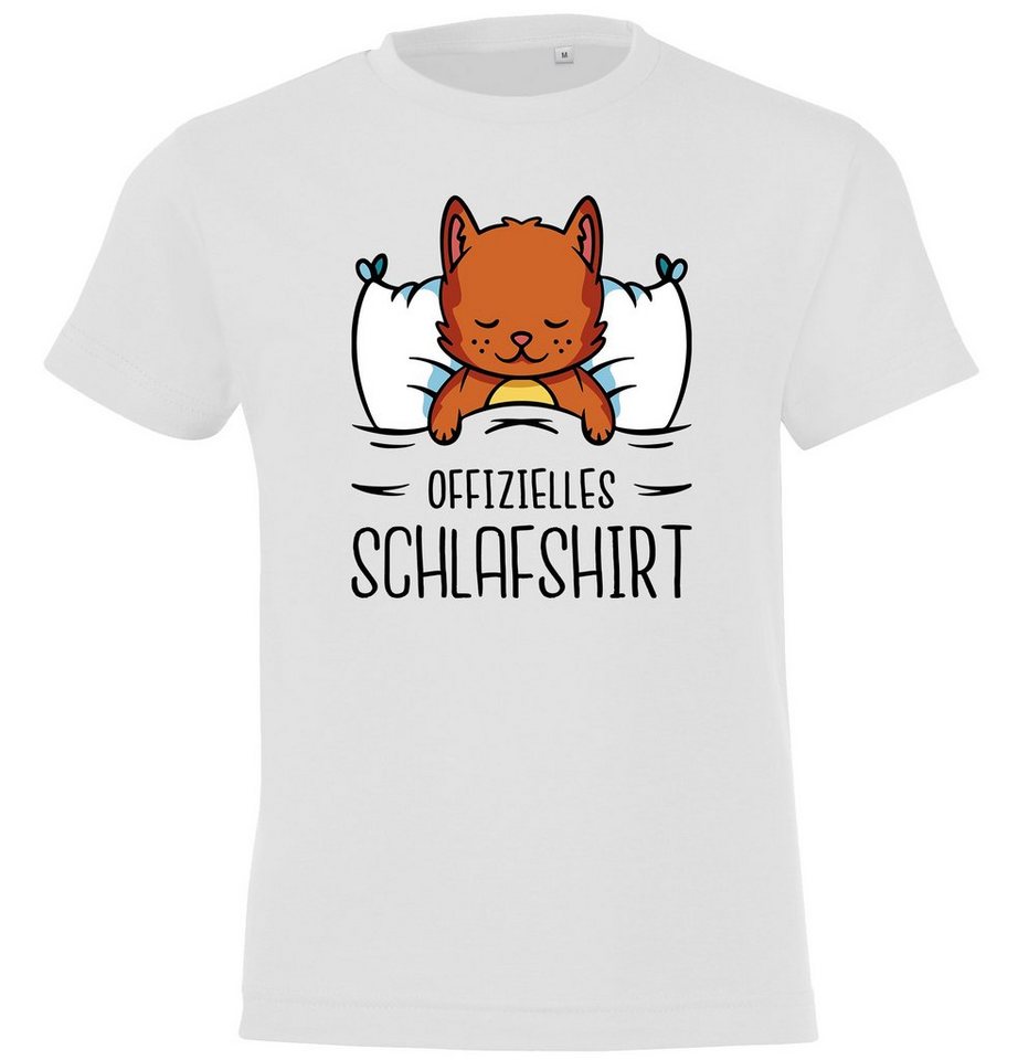 Youth Designz T-Shirt Offizielles Schlafshirt mit Katze Kinder Shirt für Jungen und Mädchen mit lustigem Frontprint von Youth Designz