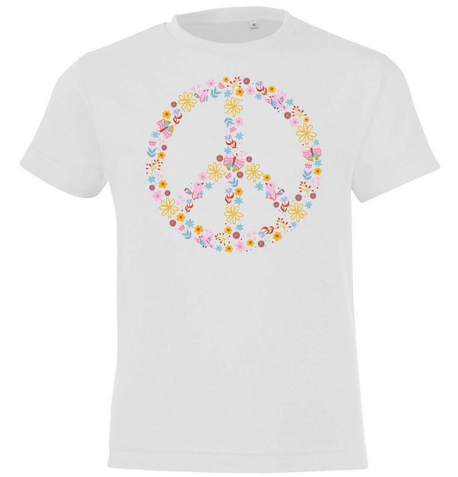 Youth Designz T-Shirt Peace Flowers Kinder Shirt mit lustigem Frontprint von Youth Designz