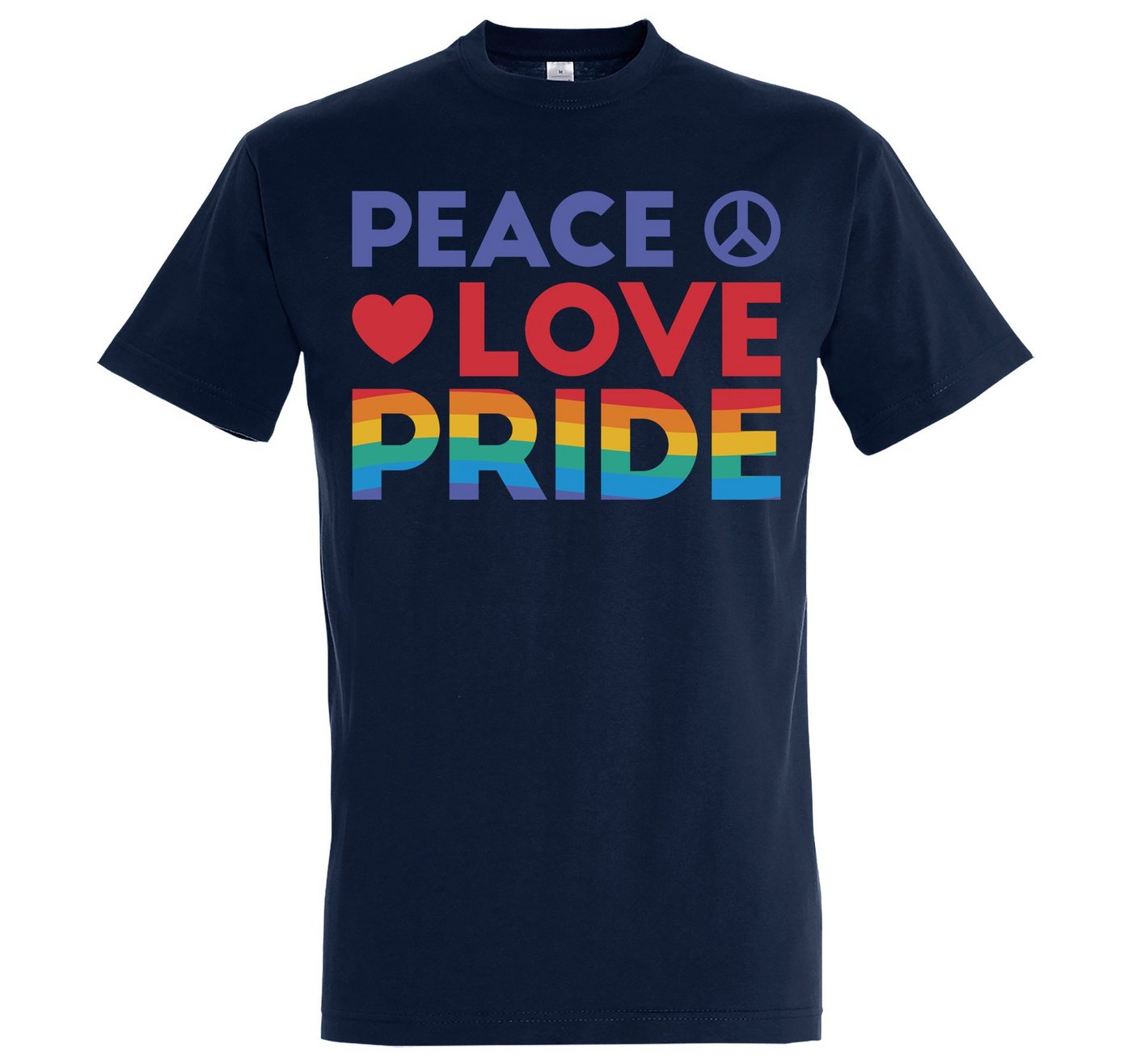 Youth Designz T-Shirt Peace Love Pride Herren T-Shirt mit Trendigem Frontdruck von Youth Designz