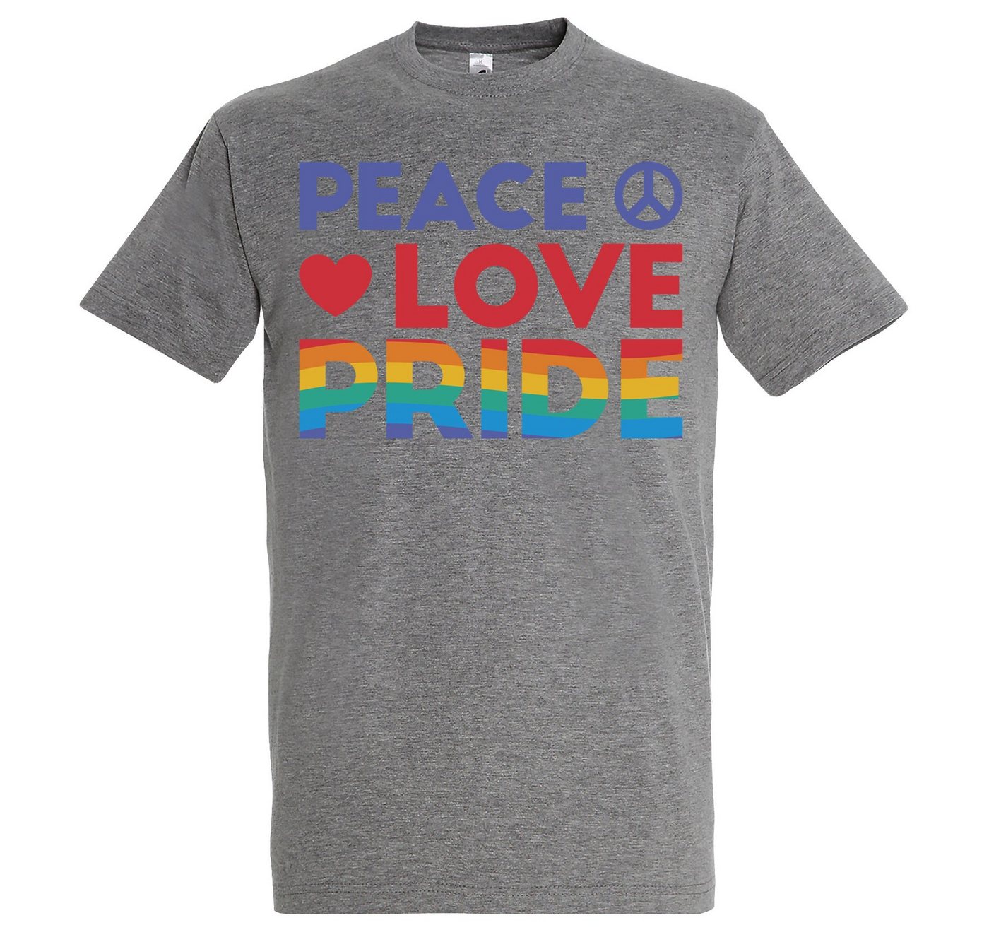 Youth Designz T-Shirt Peace Love Pride Herren T-Shirt mit Trendigem Frontdruck von Youth Designz