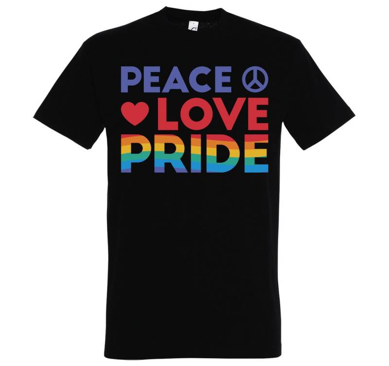Youth Designz T-Shirt Peace Love Pride Herren T-Shirt mit Trendigem Frontdruck von Youth Designz
