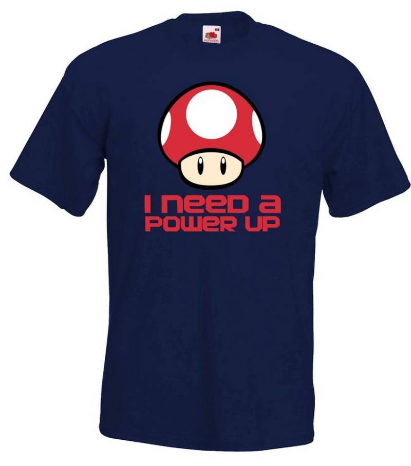 Youth Designz T-Shirt Pilz "I need a Power Up" Herren T-Shirt mit trendigem Frontprint von Youth Designz