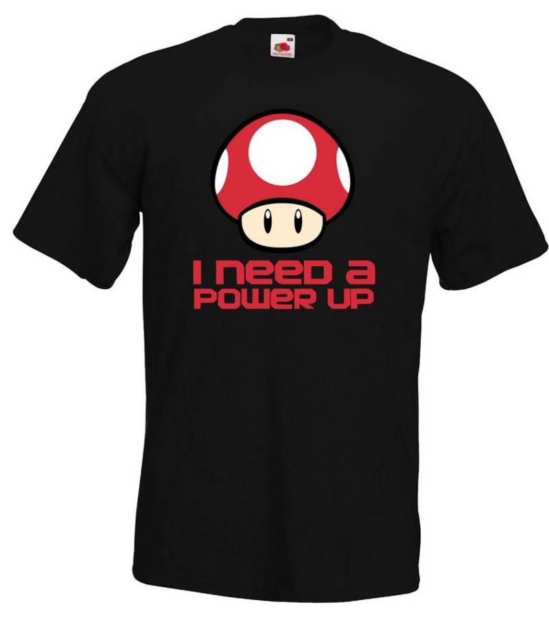 Youth Designz T-Shirt Pilz "I need a Power Up" Herren T-Shirt mit trendigem Frontprint von Youth Designz