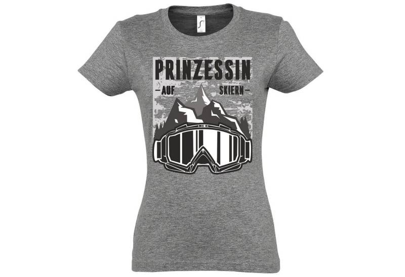 Youth Designz T-Shirt Prinzessin Auf Skiern Damen Shirt mit trendigem Frontprint von Youth Designz