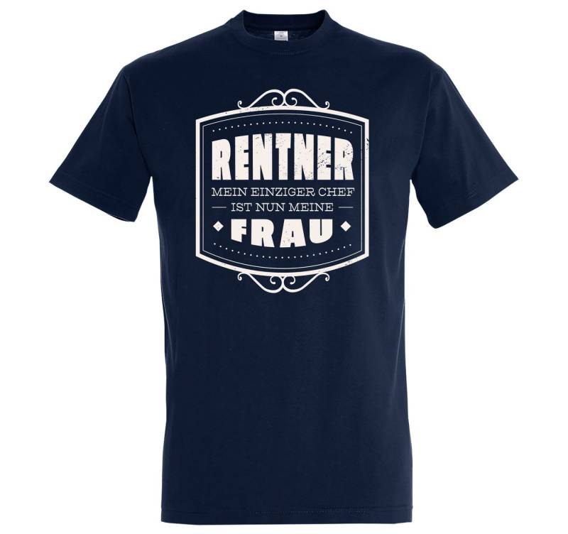 Youth Designz T-Shirt "Rentner, Mein Einziger Chef Ist Nun Meine Frau" Herren Shirt mit lustigem Frontprint Youth Designz T-Shirt "Rentner, Mein Einziger Chef Ist Nun Meine Frau" Herren Shirt mit lustigem Frontprint von Youth Designz