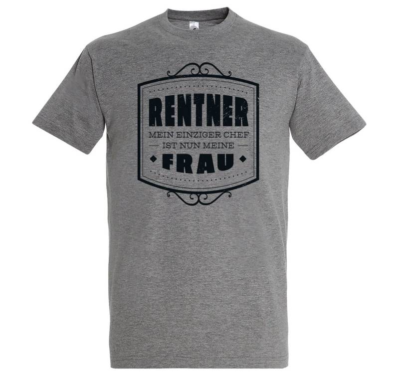 Youth Designz T-Shirt "Rentner, Mein Einziger Chef Ist Nun Meine Frau" Herren Shirt mit lustigem Frontprint von Youth Designz