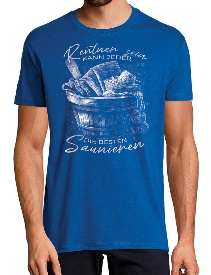 Youth Designz T-Shirt Rentner Saunieren Herren T-Shirt mit trendigem Frontprint von Youth Designz