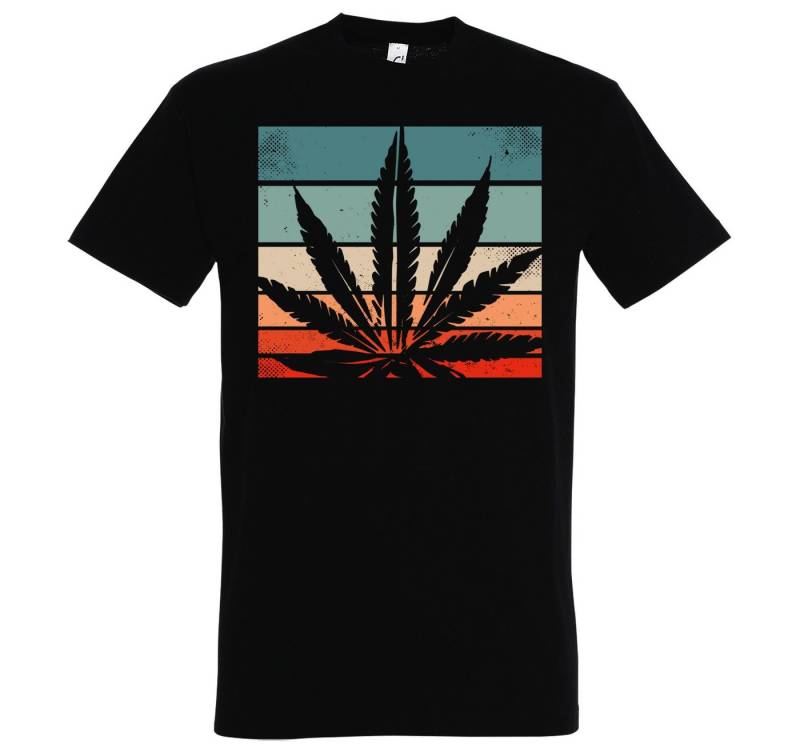 Youth Designz T-Shirt Retro Cannabis Herren T-Shirt mit Trendigem Frontdruck von Youth Designz