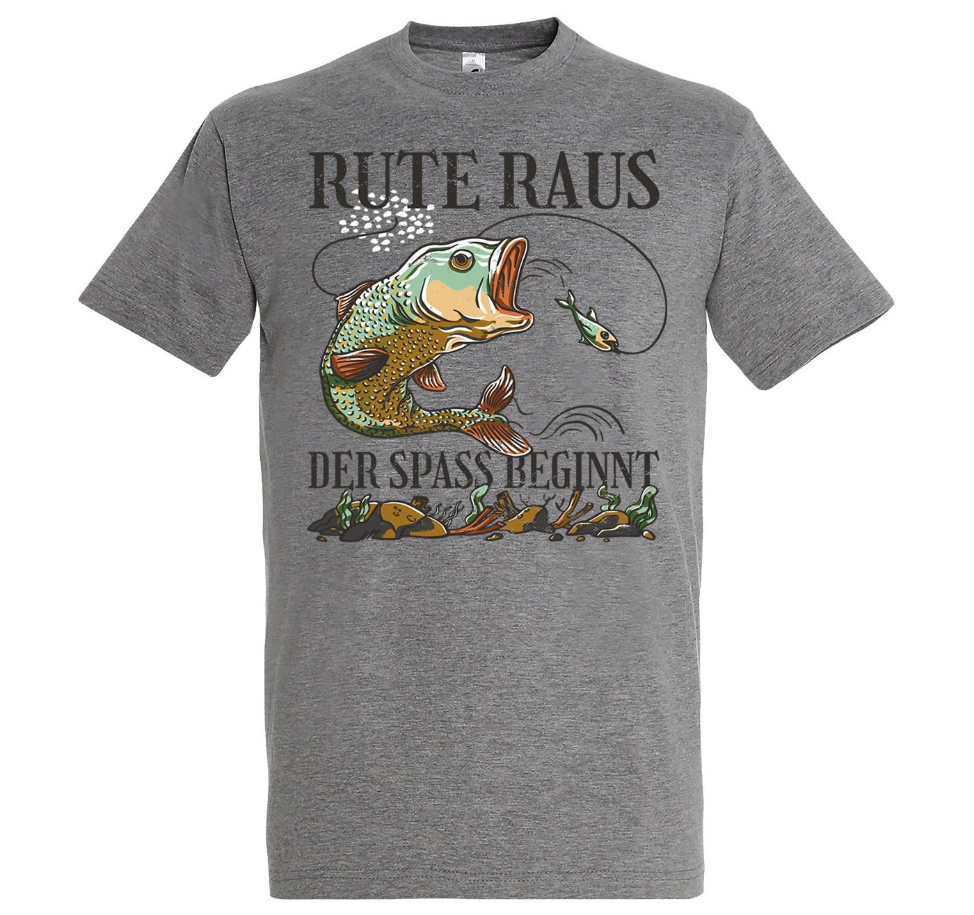 Youth Designz T-Shirt Rute Raus der Spass beginnt Herren T-Shirt mit Trendigem Frontdruck von Youth Designz