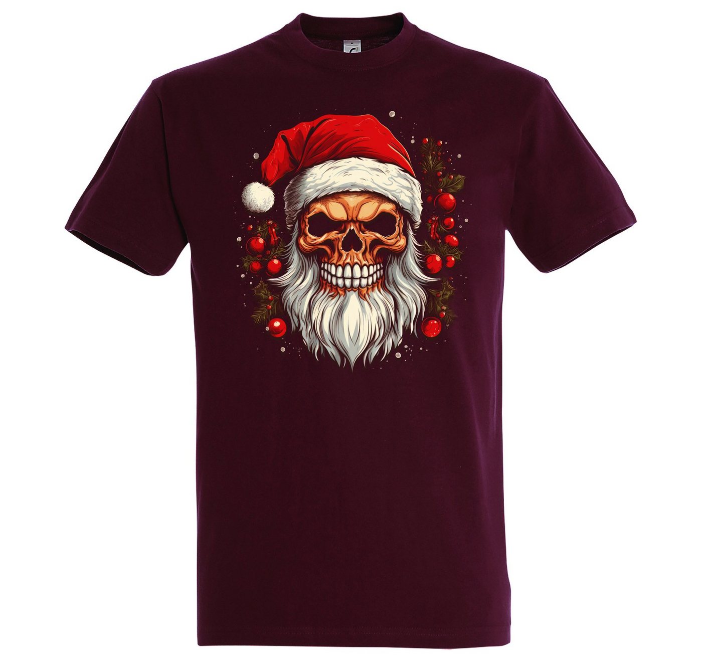 Youth Designz T-Shirt Santa Skull Totenkopf Herren Shirt mit trendigem Frontprint von Youth Designz